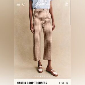 Martin Crop Trousers - Brown gingham